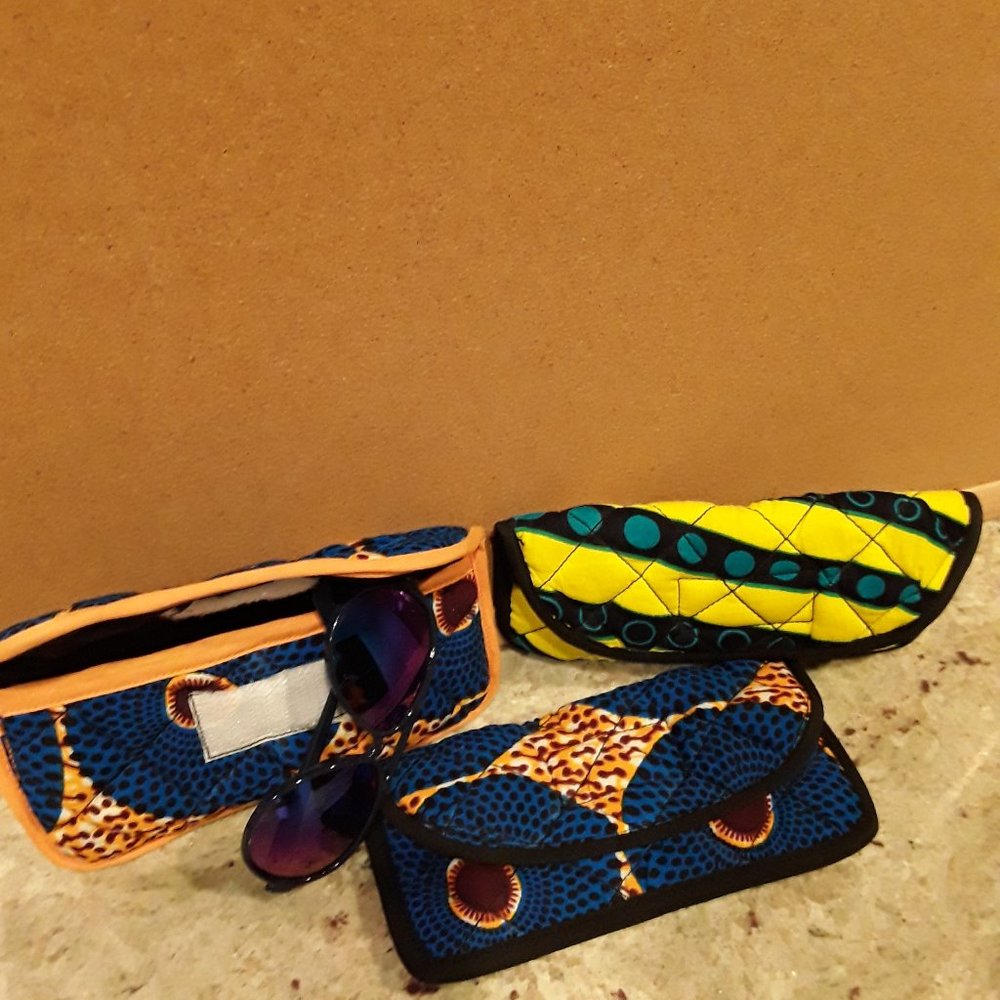 African print Toiletrie bag and glasses case